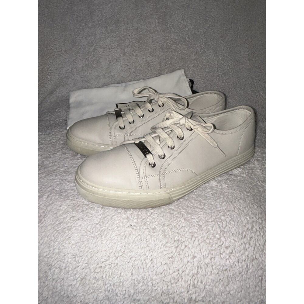 Gucci Miro Soft Leather Mystic White Sneakers - Picture 14 of 14